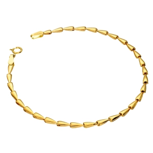 Złota bransoletka segmentowa gładkie krople