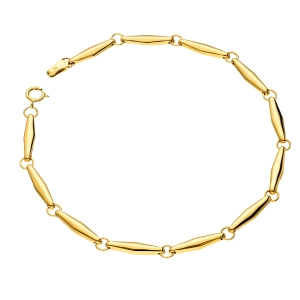 Złota bransoletka z geometrycznymi elementami