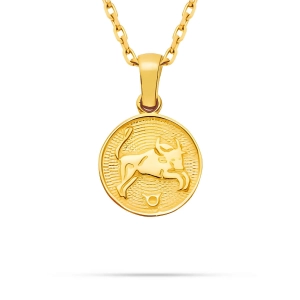 Złota zawieszka znak zodiaku Byk