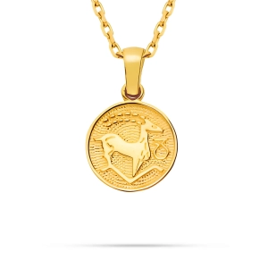 Złota zawieszka znak zodiaku Koziorożec