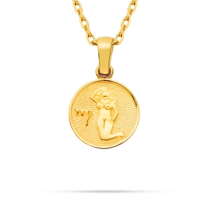 Złota zawieszka znak zodiaku Panna