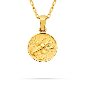 Złota zawieszka znak zodiaku Rak