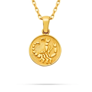 Złota zawieszka znak zodiaku Skorpion