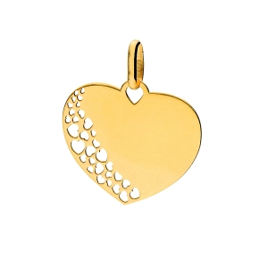 Złota zawieszka serce ażurowe serduszka