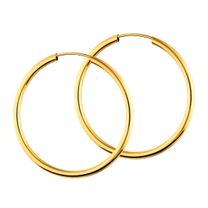 Złote kolczyki koła szarniry 25 mm