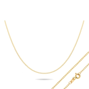 Złoty łańcuszek pancerka diamentowana 1,5 mm