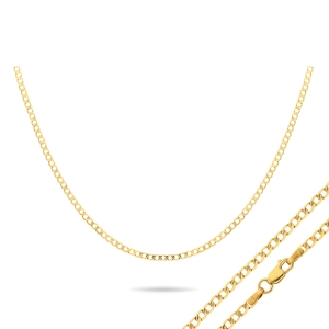 Złoty łańcuszek pancerka diamentowana 2,5 mm