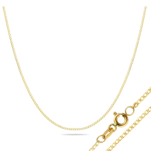 Złoty łańcuszek pancerka gładka 1,5 mm