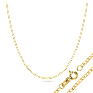 Złoty łańcuszek pancerka gładka 2 mm