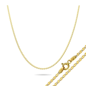 Złoty łańcuszek gucci merino biało-żółty 2 mm