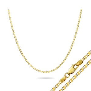 Złoty łańcuszek gucci merino biało-żółty 2,5 mm