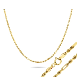 Złoty łańcuszek kordel z blaszką 2,5 mm