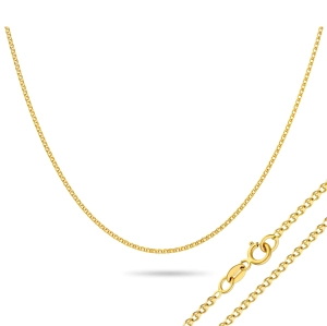 Złoty łańcuszek lisi ogon potrójny 1 mm