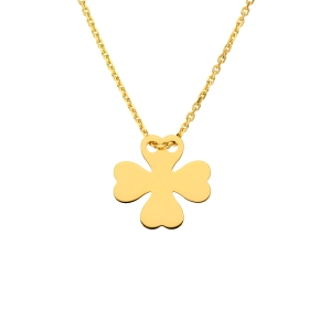 Złoty naszyjnik celebrytka koniczyna szczęscia " Zeccoro"