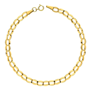 Złota bransoletka z ogniwami klasycznymi 585 1210202336B