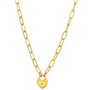 Złoty naszyjnik wisząca kłódka