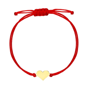Bransoletka z elementem z żółtego złota - serce