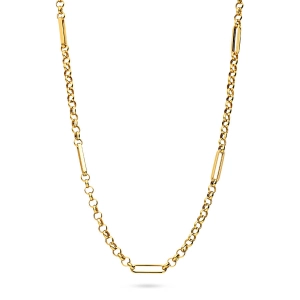 Złoty naszyjnik rollo z wydłużonym elementem