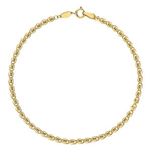 Złota bransoletka segmentowa z diamentowanymi małymi segmentami