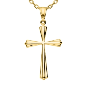Modny złoty krzyż - wyprofilowany