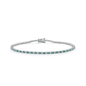 Bransoletka tenisowa złoto 750 diament 0,70CT / szmaragd 0,70 CT SB126418VS Prestige