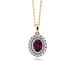 Zawieszka z diamentami i rubinem RP217RBY 0,14 ct
