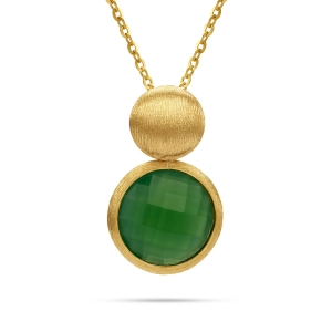 Złoty naszyjnik z agatem Prestige Z_8