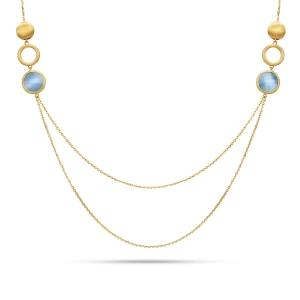 Złoty naszyjnik kwarc księżycowy Prestige Z_40