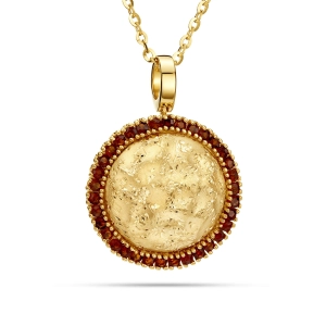 Złota zawieszka z granatami Prestige Z_22