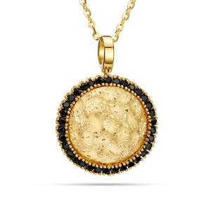 Złota zawieszka z onyksami Prestige Z_21