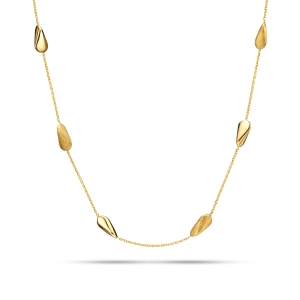 Złoty naszyjnik gładkie i matowe ogniwa Prestige Z_34