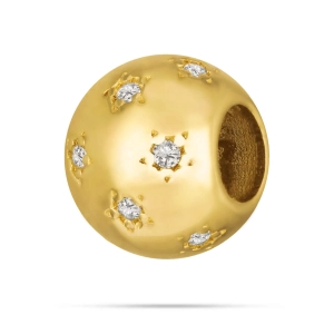 Złota zawieszka charms 585 z cyrkoniami - blask i elegancja