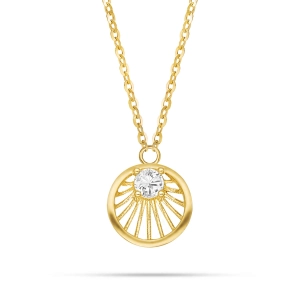 Złota celebrytka okrąg z cyrkonią 1003202328