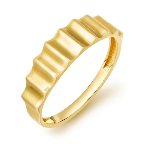 Złoty pierścionek rzeźbiona obrączka złoto 585