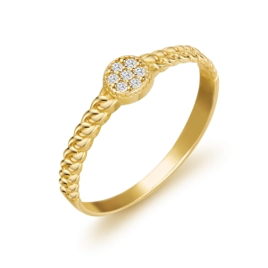 Modny złoty pierścionek 110420235