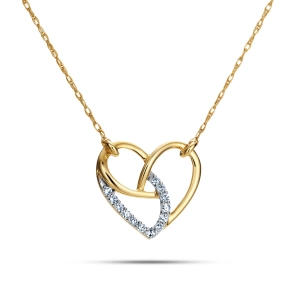 Złota celebrytka serce z brylantami JP7486Y