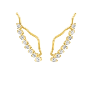 Nausznice ze złota 585 z cyrkoniami 1705202318