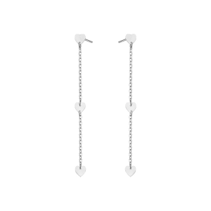 Kolczyki srebrne serca K051207