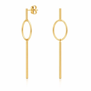 Wiszące kolczyki ze złota 1505202315