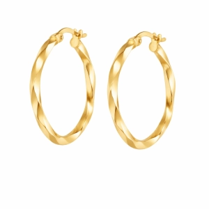 Modne złote kółka M 2,5cm 585