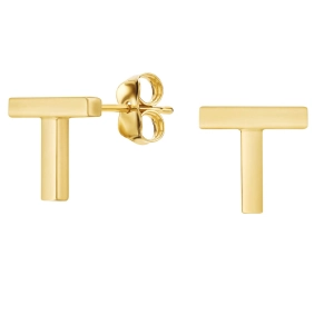 Kolczyki złote litera T 1605202399
