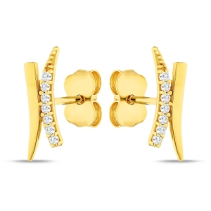 Złote kolczyki paski 16052023108