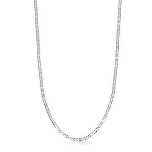 Łańcuszek srebrny pancerka - 45 cm rodowany SW-T-B04-TEC-IRL00G5