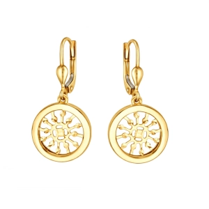 Oryginalne złote kolczyki wiszące 1905202332