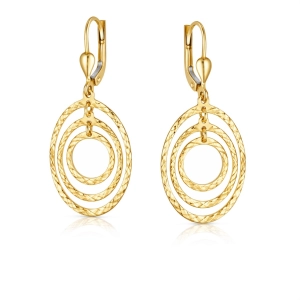 Eleganckie złote kolczyki wiszące 1905202348