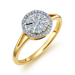 Złoty pierścionek zaręczynowy z brylantami JR11345Y