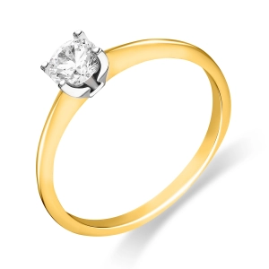Złoty pierścionek zaręczynowy cyrkonia w czterech łapkach 060920231