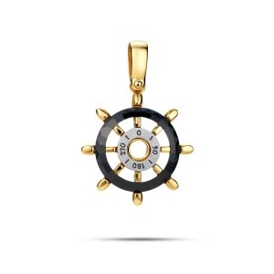 Złota zawieszka męska ster 1711202310