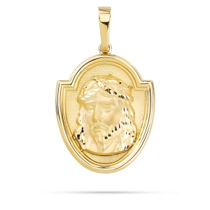 Złota zawieszka Jezus ze złota próby 585 M