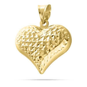 Złota zawieszka duże serce diamentowane złoto 585 190520239